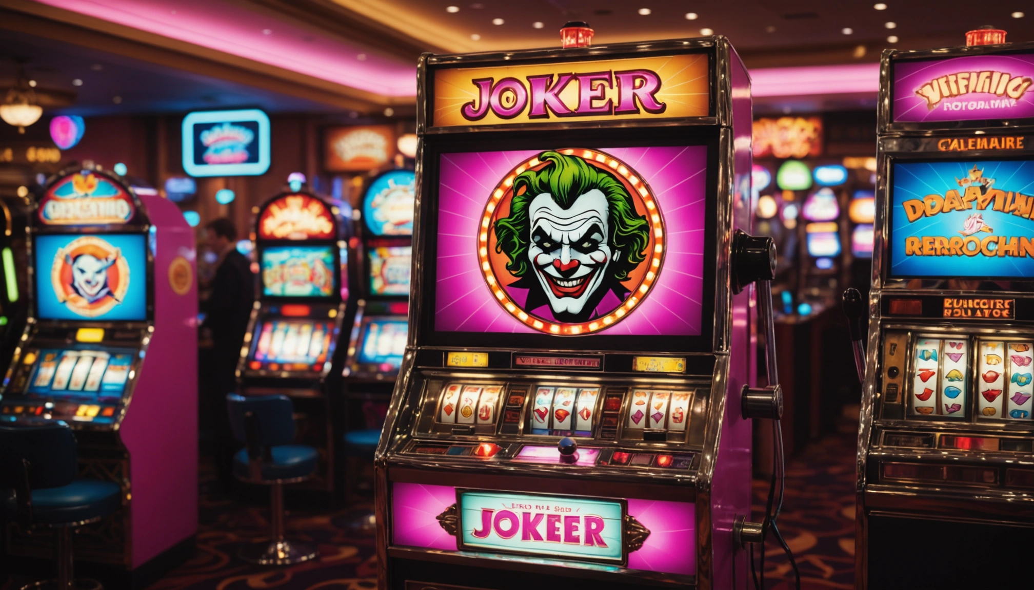 Machine à sous Pink Joker : design rétro et gains attractifs